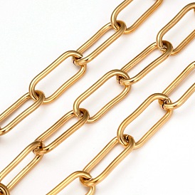 Placage ionique (ip) 304 chaînes de trombones en acier inoxydable, chaînes de câble allongées étirées, avec bobine, unweled
