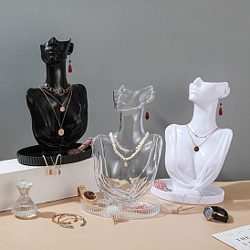 Soporte de exhibición de collar de joyería modelo de plástico