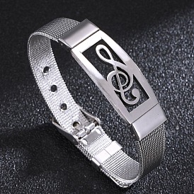 Star/Musical Note Stainless Steel Bracelets for Women Men