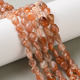 Натуральный Sunstone бисер пряди, самородки бусы, упавший камень