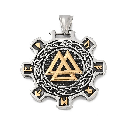 316 хирургические подвески из нержавеющей стали, викинг валькнут с руническим амулетом