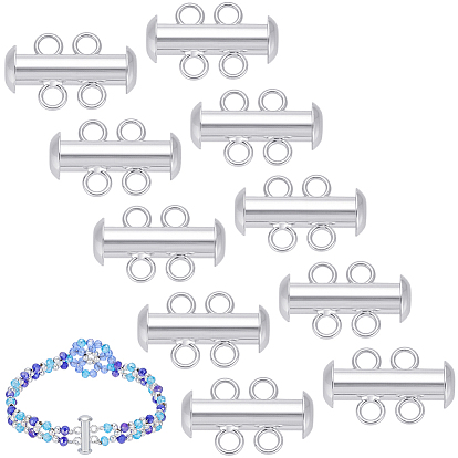 10шт. трубчатые латунные защелки-фиксаторы, 2 нитей, 4-луночное