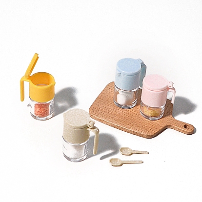 Мини-модель из смолы для масленки и коробки для приправ, аксессуары для кукольного домика с микро-ландшафтом, притворяясь опорными украшениями