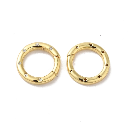 Стойка покрытие латунь микропаве прозрачный кубический цирконий пружинные затворные кольца, без кадмия и без свинца, долговечный