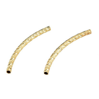 Brass Curved Tube Beads, Nickel Free