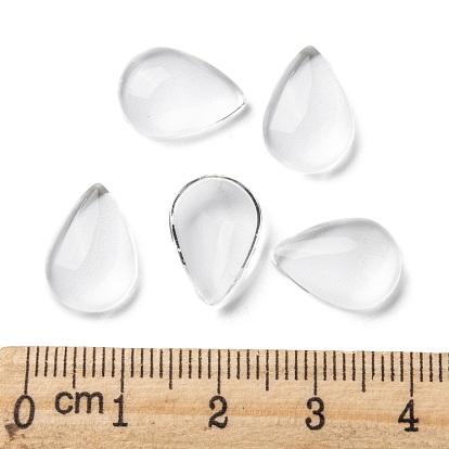 Transparent Teardrop Glass Cabochons