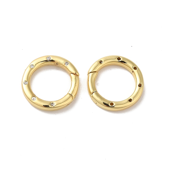 Стойка покрытие латунь микропаве прозрачный кубический цирконий пружинные затворные кольца, без кадмия и без свинца, долговечный