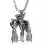 Vintage Alloy Goddess with Angel Wings Pendant Necklaces