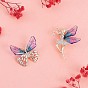 Crystal Rhinestone Butterfly Brooch Pin, Cute Animal Alloy Badge for Clothes Suits Jacket Backpack