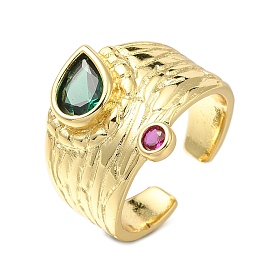 Кольца-манжеты из латуни с микропаве из кубического циркония и стекла для женщин, без кадмия и без свинца, долговечный