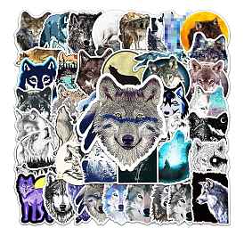 50Pcs PVC Cartoon Stickers, Self-adhesive Animal Decals, for Suitcase, Skateboard, Refrigerator, Helmet, Mobile Phone Shell