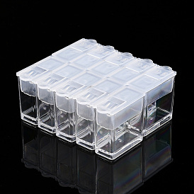 Контейнер для хранения шариков из полистирола, для контейнеров для хранения алмазной живописи или хранения бисера, прямоугольные