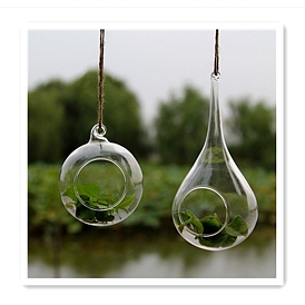 Hollow Glass Ball for Decoration, Glass Candle Cups Holder