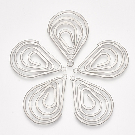 Smooth Surface Iron Pendants, Teardrop
