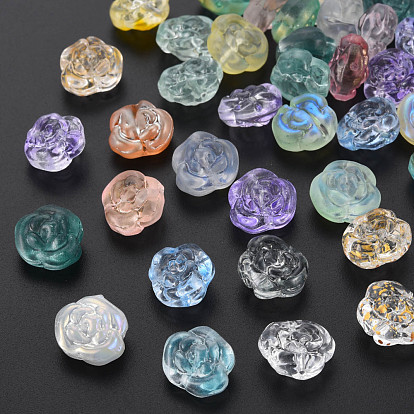 Des billes de verre transparentes, rose