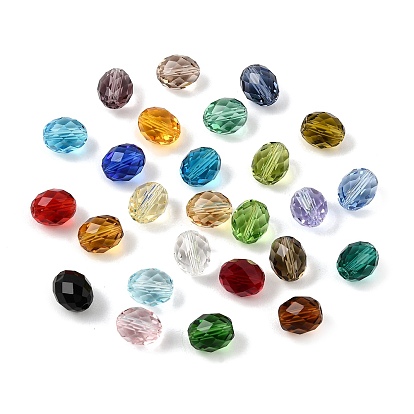 K9 Glass Beads, Glass Imitation Austrian Crystal Beads, Oval, Faceted