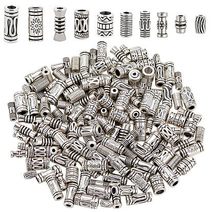 2 наборы бусин из сплава в тибетском стиле, колонка