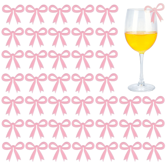 50Шармы из акрилового бокала для вина, бокал маркер, бантом