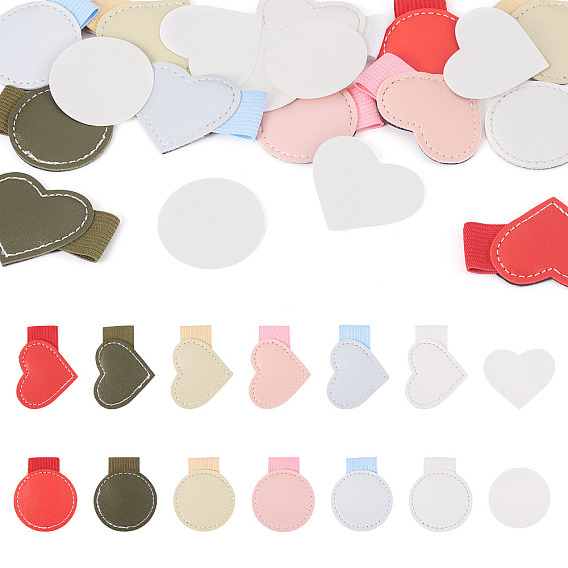 12 шт. 12 цвета самоклеящийся держатель для ручки из искусственной кожи, резинка для карандашей, плоско-круглые