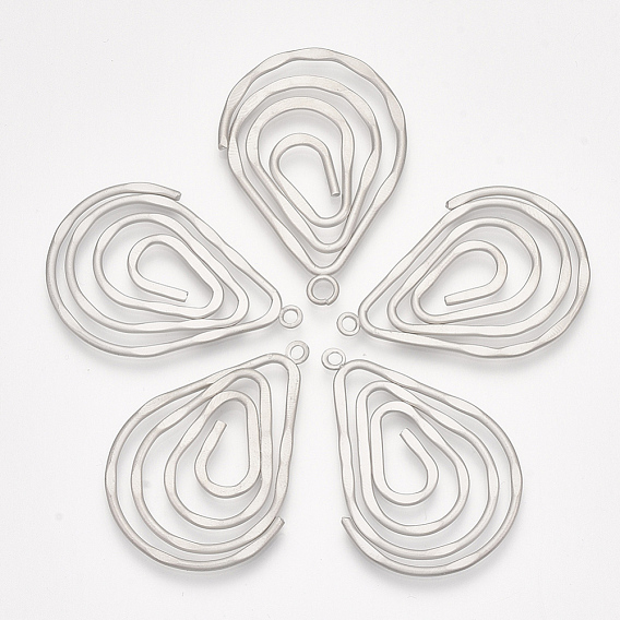 Smooth Surface Iron Pendants, Teardrop