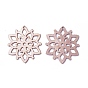 Undyed Wood Pendants, Snowflake