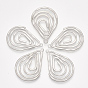 Smooth Surface Iron Pendants, Teardrop