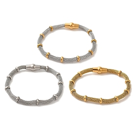 304 Stainless Steel Bracelets, Magnetic Clasp