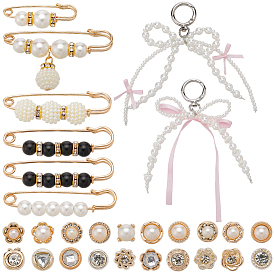 Подвески из сплава, бархата и полиэстера и брошь в виде английской булавки из сплава, килт булавка для утяжки талии брюки женские