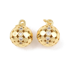 Латунные микро проложить кубического циркония подвески, круглые подвески, долговечный, стойки покрытие, без свинца и без кадмия, с целью перехода в кольце