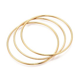 3шт. 304 набор простых браслетов из нержавеющей стали для женщин, кольцо