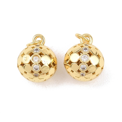 Латунные микро проложить кубического циркония подвески, круглые подвески, долговечный, стойки покрытие, без свинца и без кадмия, с целью перехода в кольце