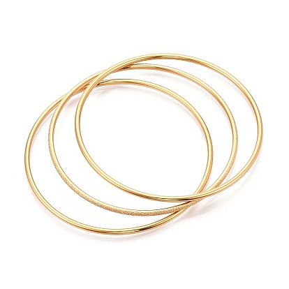 3шт. 304 набор простых браслетов из нержавеющей стали для женщин, кольцо