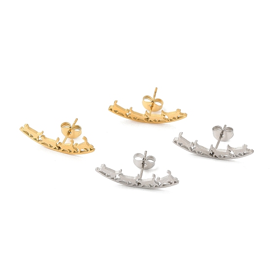 304 из нержавеющей стали серьги, кошка