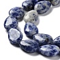 Perles de jaspe tache bleue naturelle, larme