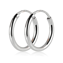 925 Серьги-кольца из стерлингового серебра бесконечные маленькие серьги-кольца унисекс 40Серьги-кольца с хрящевым покрытием мм для женщин и мужчин