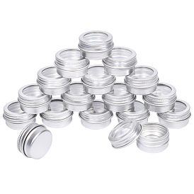 Boîtes de conserve rondes en aluminium, pot en aluminium, conteneurs de stockage pour cosmétiques, bougies, des sucreries, avec couvercle à vis