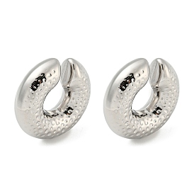304 Stainless Steel Cuff Earrings, C-Shaped Jewelry for Women