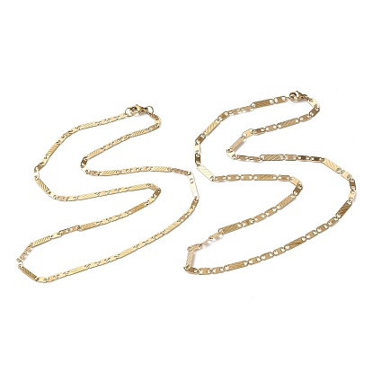 Vacuum Plating 304 Stainless Steel Oval Link Chain Necklaces