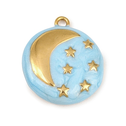 304 нержавеющей стальной эмали подвески, талисманы солнца и луны
