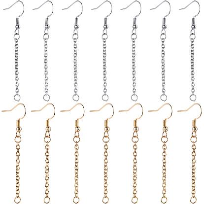 40 шт. 2 стили 304 крючки для сережек из нержавеющей стали