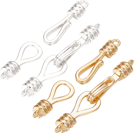 10 сумки 2 цвета латуни застежки-крючки и S-образные крючки