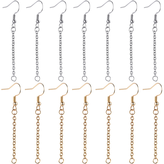 40 шт. 2 стили 304 крючки для сережек из нержавеющей стали