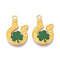 Подвески из сплава с эмалью ко Дню Святого Патрика, амулеты в виде подковы и клевера, золотые, без кадмия, без никеля и без свинца