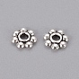 Alliage daisy perles d'espacement de style tibétain, sans cadmium et sans nickel et sans plomb, fleur