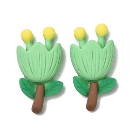 Opaque Resin Cabochons Accessories, Flower