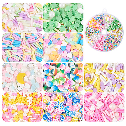 60 g 10 стили кабошоны из полимерной глины ручной работы, разнообразные