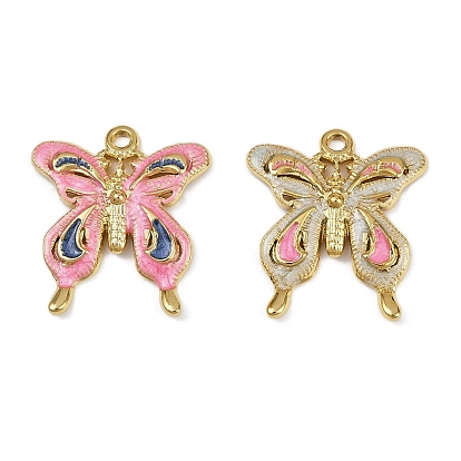 304 нержавеющей стальной эмали подвески, ионное покрытие (ip), бабочки прелести, реальный 18 k позолоченный