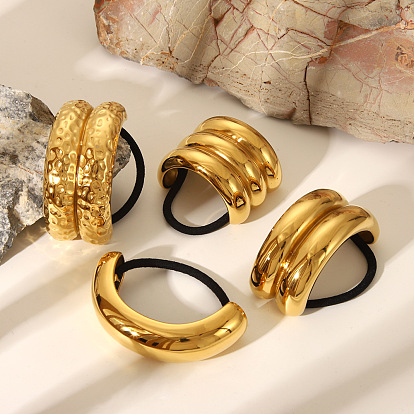 Стильная резинка для волос из нержавеющей стали для женщин, арка