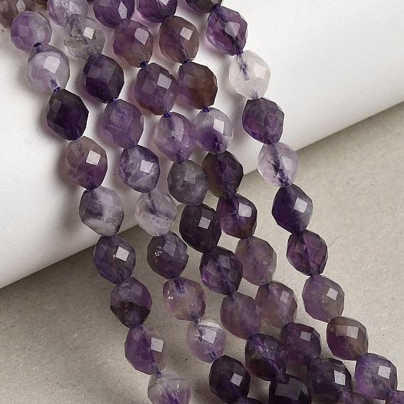 Природный аметист нитей бисера, граненые, рис