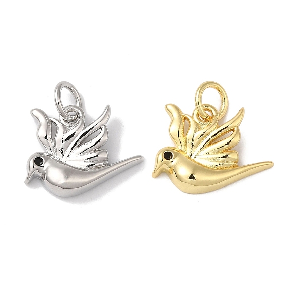 Подвески из латуни с покрытием из эмали, с целью перехода в кольце, долговечный, без свинца и без кадмия, очарование птицы